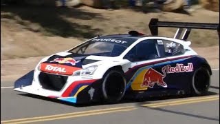 Pikes Peak Hill Climb 2013  Sébastien Loeb  Peugeot 208 T16 OnboardHelicopterSpectators Views [upl. by Jansson795]