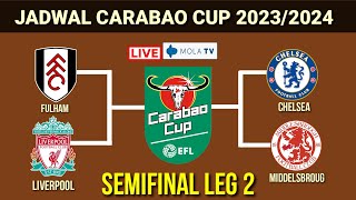 Jadwal Semifinal Carabao Cup 2024Liverpool vs FulhamCarabao Cup 202324 Semifinals Leg 2Live Moji [upl. by Nabi]