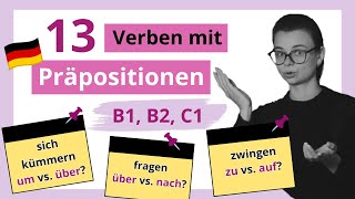 ❌ Mach diesen FEHLER nicht bei Verben mit Präpositionen B1 B2 C1  MiniUnterricht mit Yuliia [upl. by Anaitsirk]