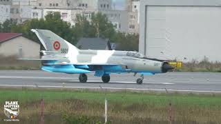 The Last Mig21 Lancer for maintenance at Bacau Airport Departure for his home base [upl. by Sitsuj282]