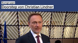 DezemberTreffen der Eurogruppe und des ECOFINRats – Doorstep von Christian Lindner [upl. by Zea]