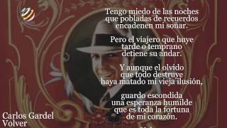 Carlos Gardel  Volver Lyric video HQ Audio [upl. by Swihart]