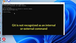 Git is not recognized as an internal or external command  Git error [upl. by Ennazzus]