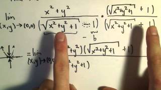 Multivariable Calculus  Showing a Limit DOES Exist Using Algebra Conjugate [upl. by Welch]