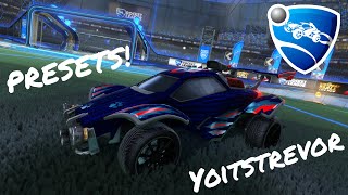 All of my CURRENT Ingame Presets  YoItsTrevor  Rocket League [upl. by Audly233]