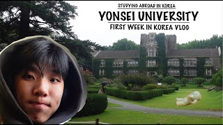 studying abroad at yonsei  sk global dorm tour yonsei cafeteria opening pokemon cards [upl. by Aronoel]