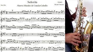 Señorita  Sax Alto Com Partitura [upl. by Udell]