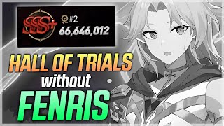 HALL OF TRIALS HARSETTI without FENRIS 66m points  Epic Seven [upl. by Nnaxor]