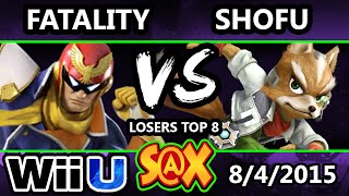 SX 109  SWS  Fatality Captain Falcon Vs Shofu Fox SSB4 Losers Top 8  Smash Wii U  Smash 4 [upl. by Akirret]