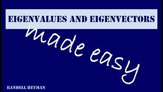 Eigenvalues and eigenvectors made easy [upl. by Dlnaod]