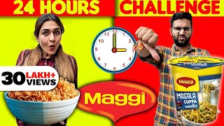 Only Eating MAGGI For 24 Hours FOOD CHALLENGE [upl. by Newbill]