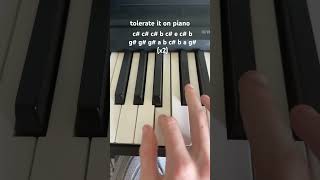 how to play tolerate it on piano • piano [upl. by Harvison]