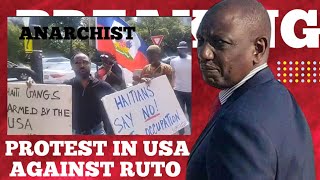 BREAKING NEWS HAITIANS STORM KENYA EMBASSY IN USA PROTEST AGAINST RUTO [upl. by Ulrick]