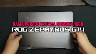 Teardown and RAM Upgrade  ROG Zephyrus G14 [upl. by Raimes]