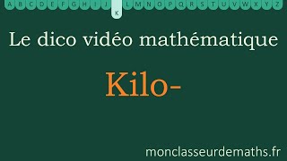 Dico vidéo  Kilo [upl. by Urana]