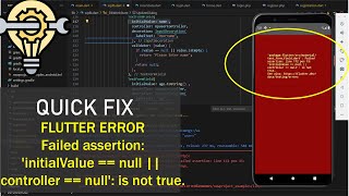 FLUTTER ERROR  Failed assertion initialValue  null  controller  null is not true [upl. by Ademordna]