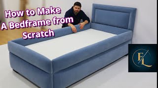 HOW TO MAKE AN UPHOLSTERED BED FRAME FROM SCRATCH  DIY BED FRAME  FaceliftInteriors [upl. by Norej]