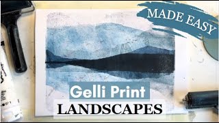 Gelli Print Landscapes Made Easy [upl. by Elleinaj]