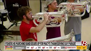 Fishers High School marching band gears up for Macys Thanksgiving Day Parade [upl. by Mcclish]