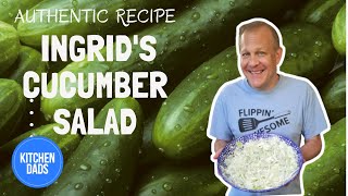 How to Make a German Cucumber Salad  My Moms Ingrid Recipe [upl. by Airetnohs719]