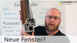 Neue Fenster  Arten Kosten Förderungen amp Tipps  EnergieheldWhiteboard [upl. by Kirenoj]