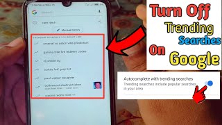 How to Turn Off Trending Searches on Google in 2024 [upl. by Airliah]