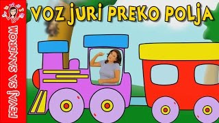 💖 Voz juri preko polja 💖 Pevaj sa Sandrom  Dečije pesme  Dečije priče [upl. by Yenalem]