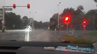 Noodweer met onweer in Doetinchem 😱 [upl. by Willing]