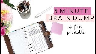 5 Minute Brain Dump amp Free Printable [upl. by Donnenfeld]