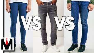 Slim Jeans vs Skinny Jeans vs Spray On Jeans [upl. by Merp257]