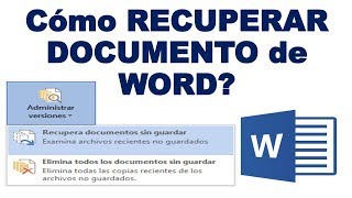 Como Recuperar Archivos de WORD no Guardados Bien Explicado [upl. by Petracca732]