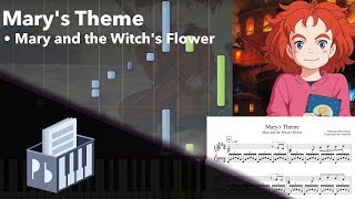 Marys Theme  Mary and the Witchs Flower OST Piano Tutorial [upl. by Hgielime]