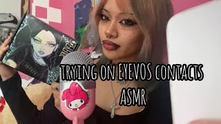 trying EYEVOS coloured contacts asmr ˚ 𝜗𝜚˚⋆｡☆ [upl. by Obeng965]