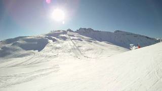 Speed trap with Bigfoots on Seiser Alm Dolomites  Italy filmed on GoPro HD Hero [upl. by Ettennej]