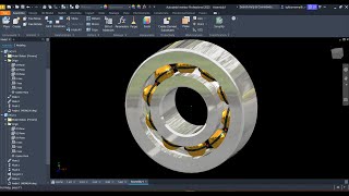 Autodesk Inventor 2025  Assembly Membuat Ball Bearing  4K 60fps [upl. by Mollee]