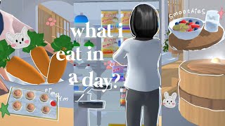 a day in my life  what i eat 🥕🥟  sakura school simulator [upl. by Euqinommod748]