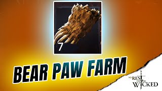 BEAR PAW Best Farming Location in No Rest for the Wicked [upl. by Ellehcrad998]