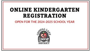 Online Kindergarten Registration 20242025 [upl. by Notsehc]