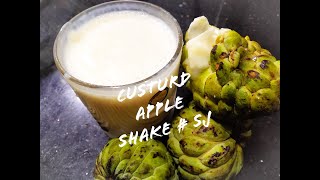 Custurd apple shakesharifa shakesitafal shake how to makehomemade sharifa shakeशरीफे का शेक [upl. by Auoy]