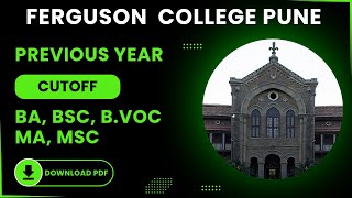 Fergusson College Pune Previous Year Cutoff 2024 Admission [upl. by Brittne403]