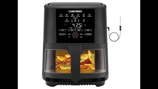 CHEFMAN 5Quart Digital Air Fryer with Temperature Probe 8 Customizable Cooking Presets REVIEW [upl. by Honey332]