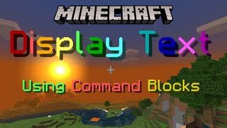 How to Display Text using Command Blocks in Minecraft PE [upl. by Oeniri]