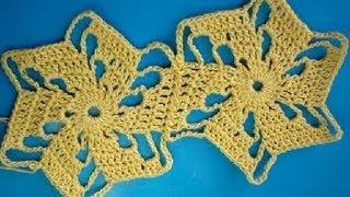 Вязание крючком 240 соединение мотивов 9 Joining Crochet Motifs [upl. by Znarf]