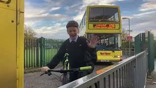 School Service Buses at Aylesbury Schools Coach Park October 2023 [upl. by Aleb]