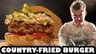 Down South CountryFried Burger Recipe  Burger Lab [upl. by Fraze]