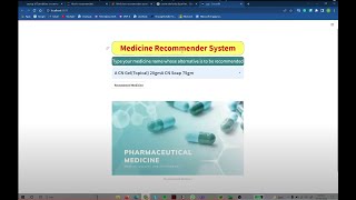 Demo for Medicine Recommendation System  Machine Learning Project  Microsoft Engage 2022 [upl. by Enylhsa]