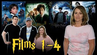 My Mom watches the Harry Potter series for the FIRST TIME Part 1 [upl. by Nilhtac]