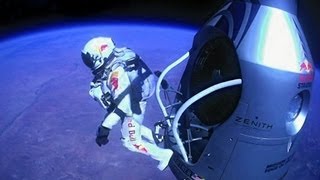 Felix Baumgartner el salto más alto de la historia  Red Bull stratos [upl. by Eceirtal]