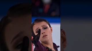 Anna Shcherbakovas fall at the Grand Prix in France figureskating annashcherbakova iceskating [upl. by Zednanref]