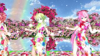 MMD Tda Luka Gumi Teto ハッピーシンセサイザ Rose Garden [upl. by Albright429]